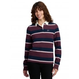 LeMieux Sloane Stripe Womens Rugby Shirt - Bramble