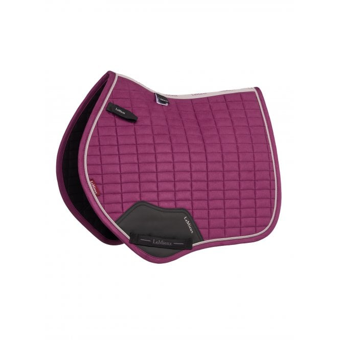 LeMieux Horsehealth LeMieux Suede Close Contact Square Saddlepad - Blackberry