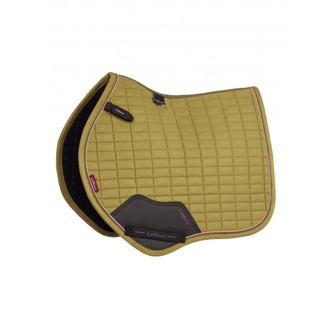 LeMieux Horsehealth LeMieux Suede Close Contact Square Saddlepad - Gooseberry