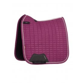 LeMieux Suede Dressage Square Saddlepad - Blackberry