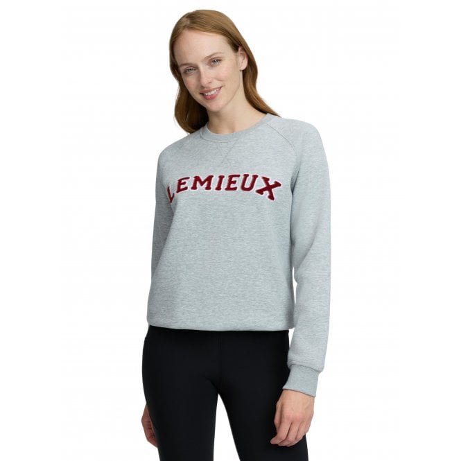 LeMieux Horsehealth LeMieux Vida Varsity Crew Neck Womens Sweat - Grey Marl