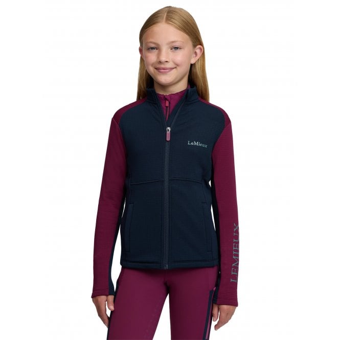 LeMieux Horsehealth LeMieux Young Rider Bethany Childrens Fleece Zip Through - Blackberry