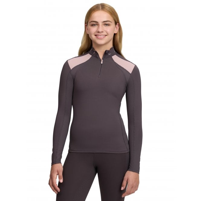 LeMieux Horsehealth LeMieux Young Rider Mia Mesh Childrens Base Layer - Cocoa
