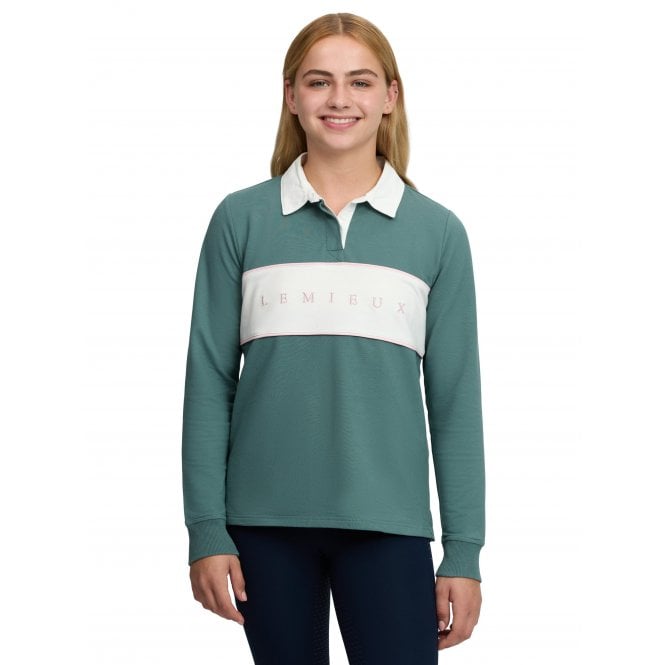 LeMieux Horsehealth LeMieux Young Rider Riley Childrens Rugby Shirt - Aloe