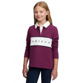 LeMieux Young Rider Riley Childrens Rugby Shirt - Blackberry