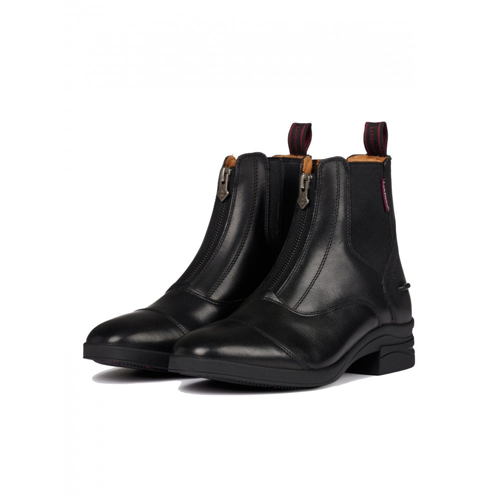 LeMieux Horsehealth LeMieux Zip Adults Leather Paddock Boot - Black Si