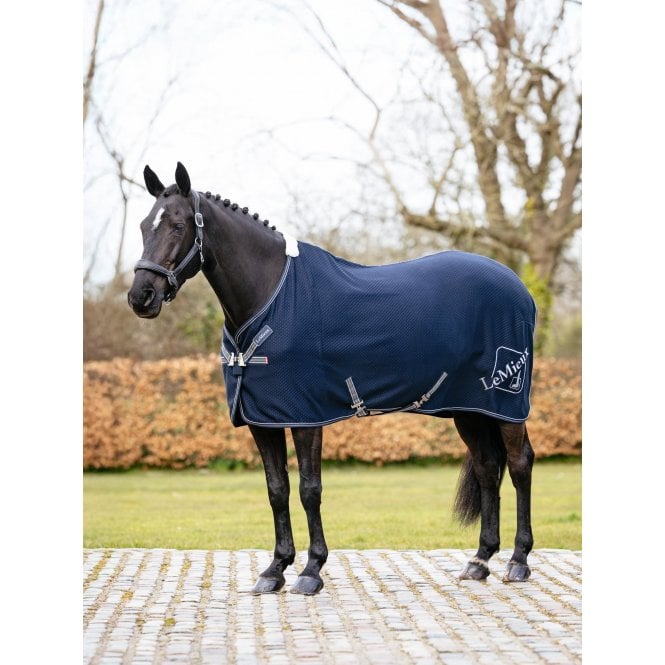 LeMieux  Kudos Bamboo Cooler Rug - Navy Blue