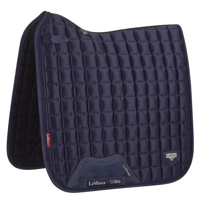 LeMieux  Loire Classic Satin Full Size Dressage Square - Navy Blue