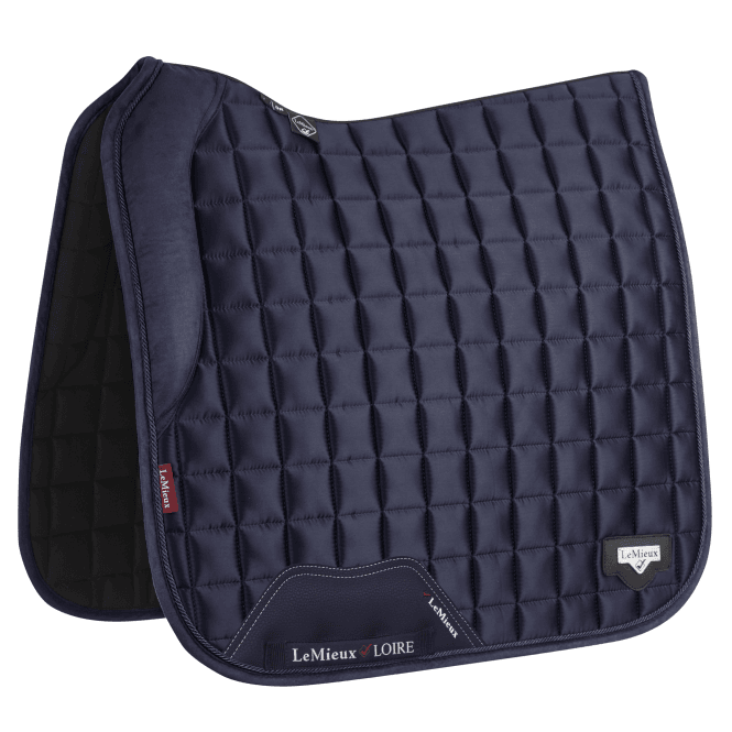 LeMieux  Loire Satin Memory Full Size Dressage Square - Navy Blue