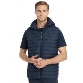 LeMieux Mens Hooded Puffer Gilet - Navy Blue