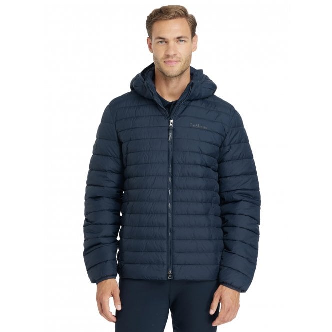 LeMieux  Mens Hooded Puffer Jacket - Navy Blue