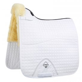 LeMieux Merino+ Dressage Full Size Square Half Lined - White/Natural