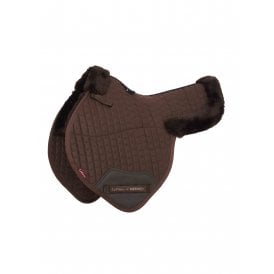 LeMieux Merino+ Half Lined Close Contact Numnah - Brown/Brown