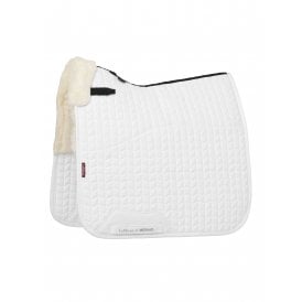 LeMieux Merino+ Half Lined Dressage Square - White/Natural