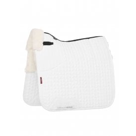 LeMieux Merino+ Half Lined Dressage Square - White/White