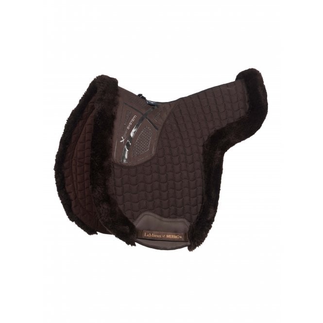 LeMieux  Merino+ Hunter Saddle Pad - Brown/Brown
