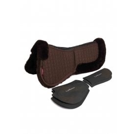LeMieux Merino+ ProSorb 2 Pocket Half Pad - Brown/Brown