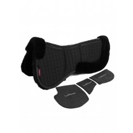 LeMieux Merino+ ProSorb 3 Pocket Half Pad - Black/Black