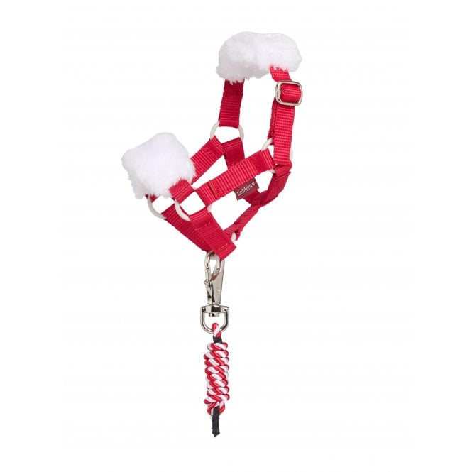 LeMieux  Mini  Toy Pony Christmas Headcollar & Leadrope - Red