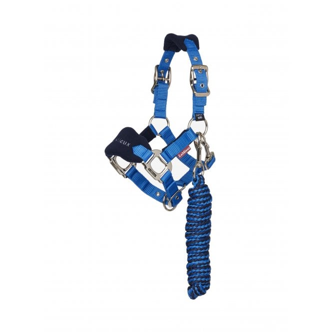 LeMieux  Mini Vogue Fleece Headcollar & Rope - Benetton Blue