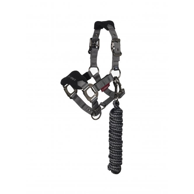 LeMieux  Mini Vogue Fleece Headcollar & Rope - Black