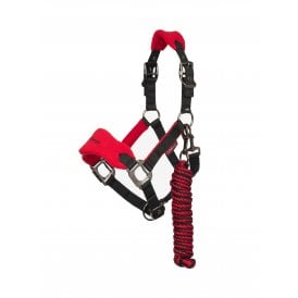 LeMieux Mini Vogue Fleece Headcollar & Rope - Chilli Red