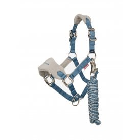 LeMieux Mini Vogue Fleece Headcollar & Rope - Ice Blue