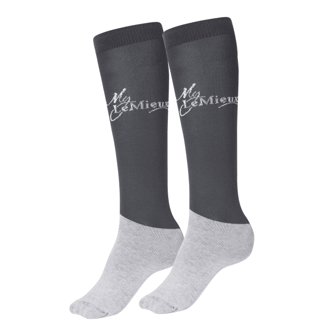 LeMieux  My  Competition Socks - Slate Grey (Twin Pack)