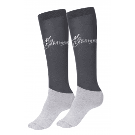 LeMieux My LeMieux Competition Socks - Slate Grey (Twin Pack)