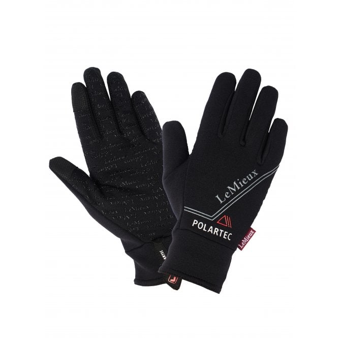 LeMieux  PolarTec Adults Horse Riding Gloves - Black