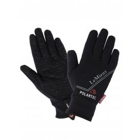 LeMieux PolarTec Adults Horse Riding Gloves - Black
