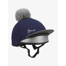 Lemieux Pom Pom Hat Silk - Navy/Grey