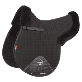 LeMieux Pro Lambswool GP Half Lined Numnah - Black/Black