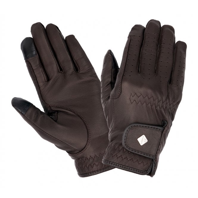 LeMieux  Pro Touch Classic Leather Riding Gloves - Brown