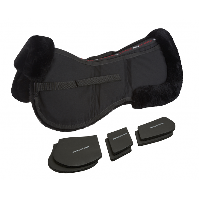 LeMieux  ProSorb Merino+ 3 Pocket Medium Half Pad - Black/Black