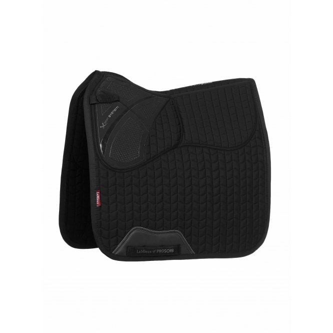 LeMieux  ProSorb Plain 2 Pocket Dressage Large Square - Black