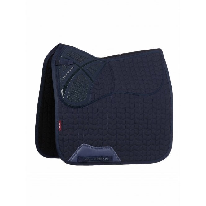LeMieux  ProSorb Plain 2 Pocket Dressage Large Square - Navy Blue