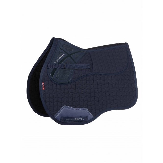LeMieux  ProSorb Plain 2 Pocket GP Large Square - Navy Blue