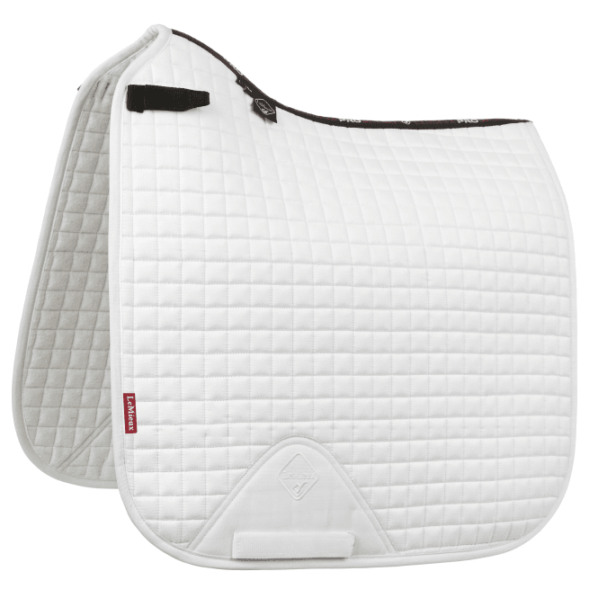 LeMieux  ProSport Dressage Square Suede Saddlepad - White
