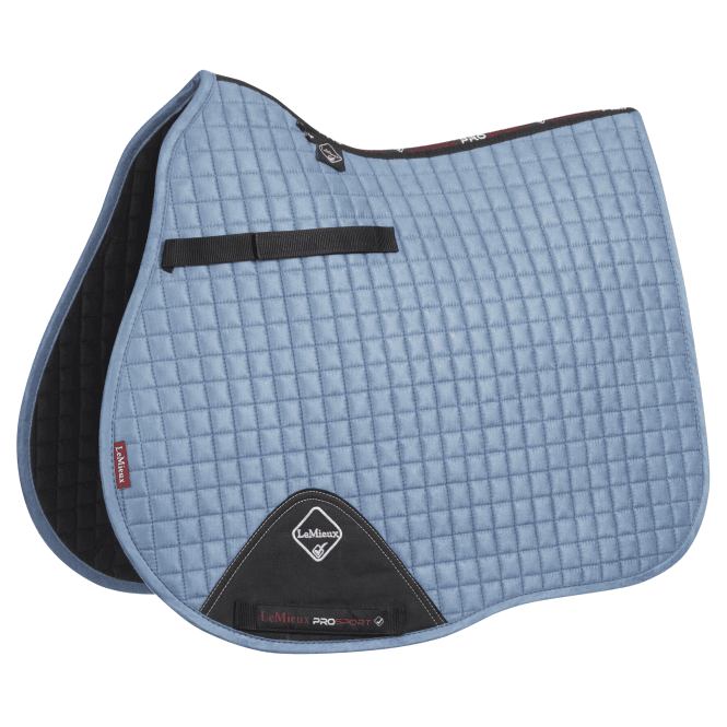 LeMieux  ProSport GP Square Suede Saddlepad - Ice Blue