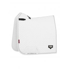 LeMieux Puissance Suede Dressage Saddlepad - White