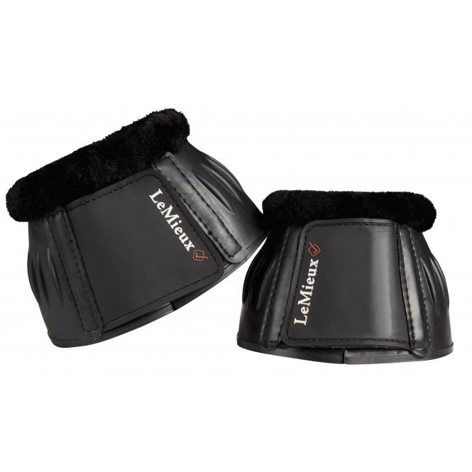 LeMieux  Rubber Bell Boot With Fleece - Black