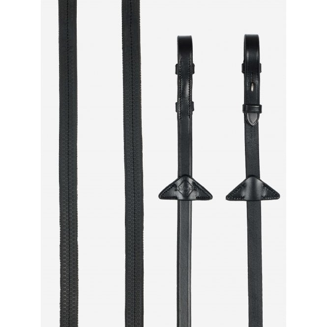 LeMieux  Rubber Reins - Black/Black