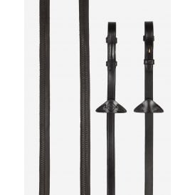 LeMieux Rubber Reins - Brown/Brown