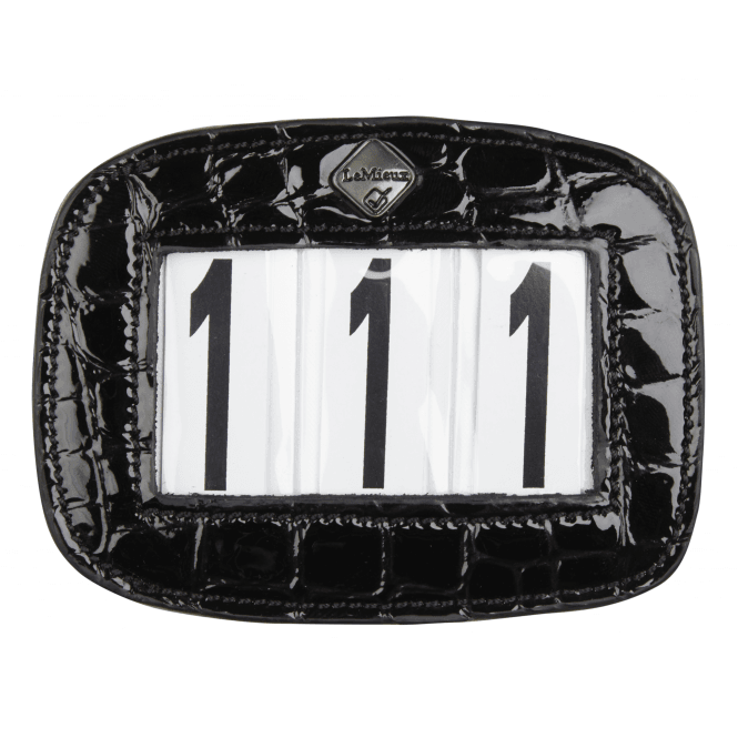 LeMieux  Saddle Number Holder - Square Black Crocodile