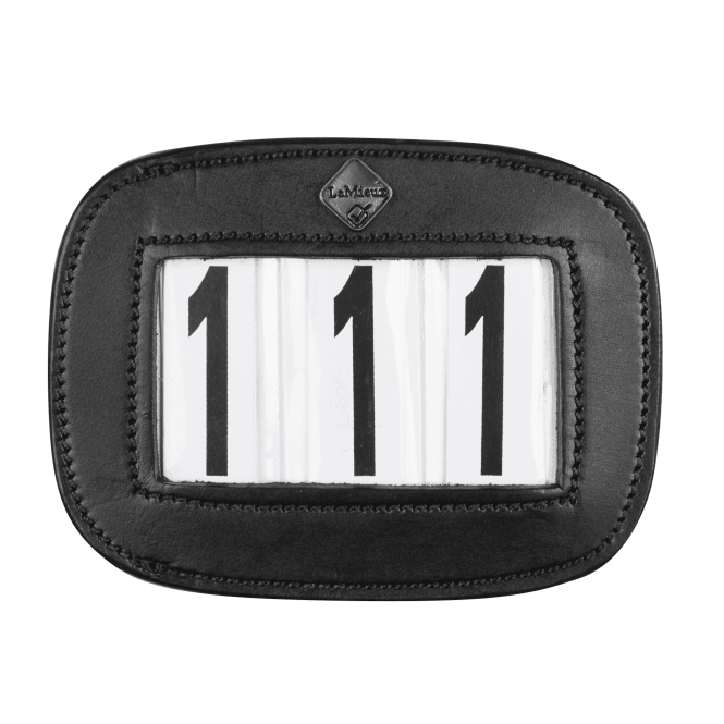 LeMieux  Saddle Number Holder - Square Black Plain