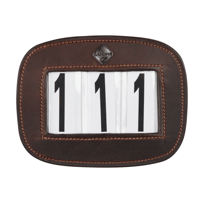 LeMieux  Saddle Number Holder - Square Distressed Brown