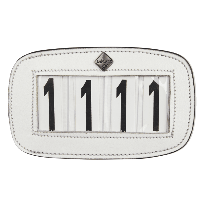 LeMieux  Saddle Number Holder - Square White Plain 4 Spaces