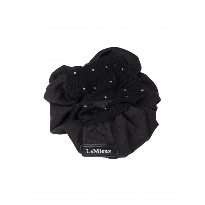LeMieux  Scrunchie with Crystal Hair Net - Black/Black
