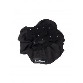 LeMieux Scrunchie with Crystal Hair Net - Black/Black